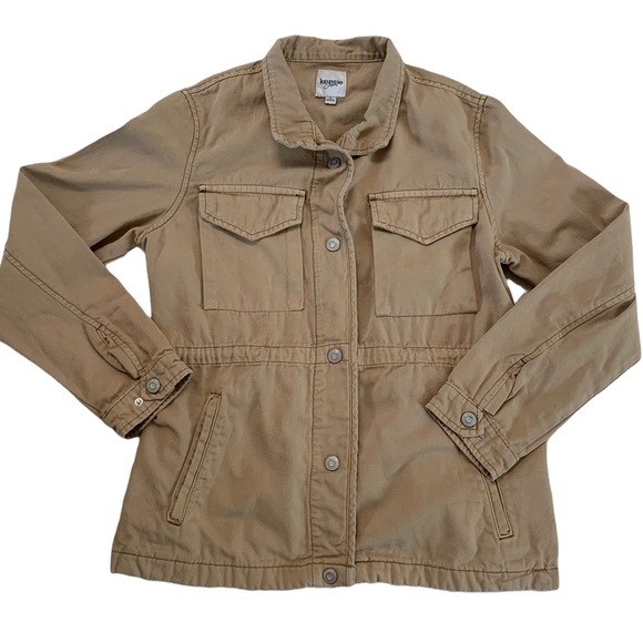 Kensie Utility Button Down Waist Drawstrings Jacket Size Small - Picture 4 of 17